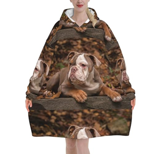 Sweat à capuche flanelle style couverture avec poche pull plaid imprimé animal