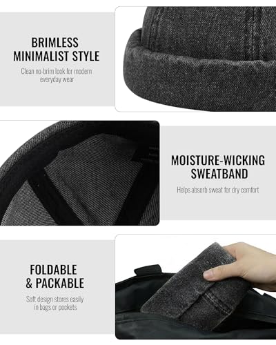 Image of CLAPE Watch Cap Work Beanie Corduroy Docker Leon Brimless Hat Rolled Cuff Harbour Hat