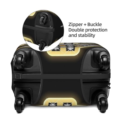 Gold Dollar Sign Print Luggage Suitcase Covers Elastic Washable Luggage Protector Luggage Covers For Suitcase4