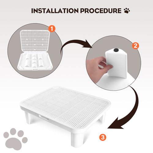 Escalón Ajustable para Gatos, schody dla kota toaleta Patas reemplazables, rampa dla kotów, Escalera elevada para caja d
