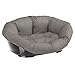 Feplast 70230099 Cama de Plástico para Perros y Gatos con Revestimiento Acolchado Sofa' 10, Cesta para Animales, Cómodo Apoyo para El Mentón, Cojín de Algodón Incluido, 96 x 71 x 32 Cm Gris