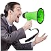 Mikikit Loud Megaphone Speaker 25w Rechargeable Flashlight 240s Recording Versatile for Outdoor Security Cheerleading