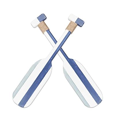 2 Pack 19.7 Inch Nautical Wooden Double Oar Decor with Rope Nautical Oar Paddles Wall Decor Door Hanging Ornament Beach… 416T9jqM1gL. SS400