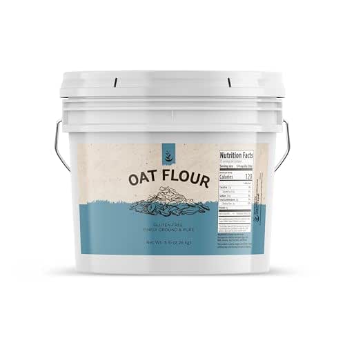 Oat Flour (1 Gallon) Gluten-Free Baking, Non-GMO, Finely Ground &