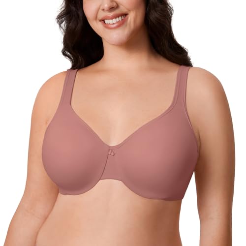 Image of DELIMIRA Women's Minimizer Plus Size Underwire Bras | Smooth, Full Coverage, Seamless, Tshirt Bra