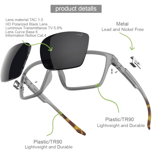 Image of INFI Fishing Polarized Sunglasses for Men Driving Running Golf Sports Glasses Square UV Protection Designer Style Unisex