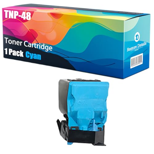 High Yield TNP-48 A5X0150 A5X0250 A5X0350 A5X0450 Toner Cartridge Compatible for Konica Minolta Bizhub C3350 C3850 C3850FS Printers, Unleash High-Definition Printing (Cyan)