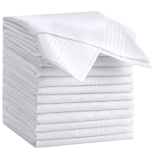 HHHAZ 12 Pack Bulk Handkerchiefs for men, 100%...