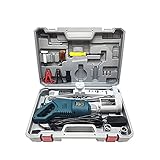 Estuche de almacenamiento duradero: este gato eléctrico viene en un estuche duradero, lo que lo ayuda a mantener los componentes bien organizados y puede caber perfectamente en su vehículo. Por el momento, también puede servir como una señal de advertencia para advertir a los otros automovilistas cuando está cambiando neumáticos en el borde de la carretera.