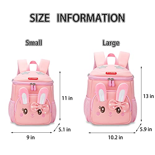 Kvcezxu Kids Backpack Cute Bunny Backpack With Safety Leash, Anti-Lost Children Toddler Small Schoolbag Mini Bookbag For Boys Girls Pink Large #TOP6