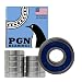 PGN - R4-2RS Sealed Ball Bearing - 1/4"x5/8"x0.196" - Lubricated - Chrome Steel (10 PCS)