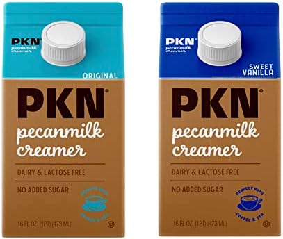 THIS PKN Original Non Dairy Coffee Creamer Milk Alternative, Made from Real Texas Pecans, Plant-Based Nut Milk, Without Added Sugars and No GMOs or Lactose 2-Pack Variety
