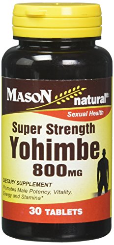Mason Vitamins Super Strength Yohimbe 800 mg Tablets, 60 Count