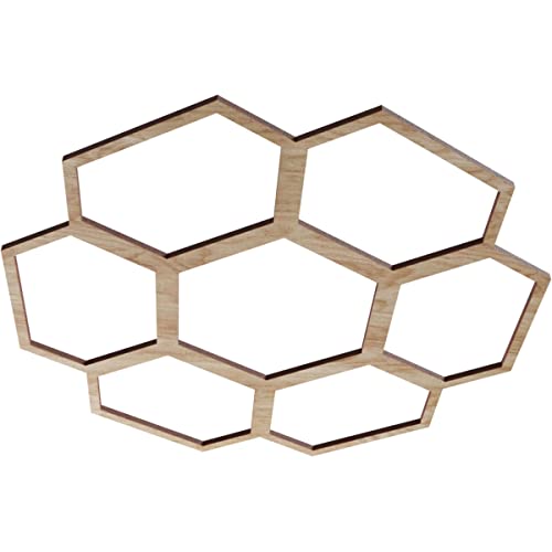 Image of Ekena Millwork 18 inchOD x 6 3 /8 inchID x 3 /8 inchT Florin Wood Fretwork Pierced Ceiling Medallion, Red Oak