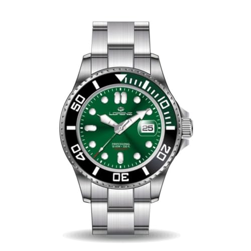  Lorenz Diver 26168CC Orologio automatico da uomo in acciaio inossidabile sub 100 metri