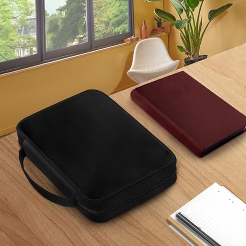 Image of Personalized Bible Cover Add Your Design Custom Photo Text Image Book Case with Handle Customized Bible Covers Gifts Scripture Bag for Men and Women, BlackA