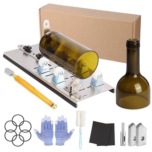 Glass Bottle Cutter,Glass Cutter Tool Kit for Round Bottles, Bottle Cutter DIY Machine for Cutting Wine,Beer,Whiskey, Champagne and soda