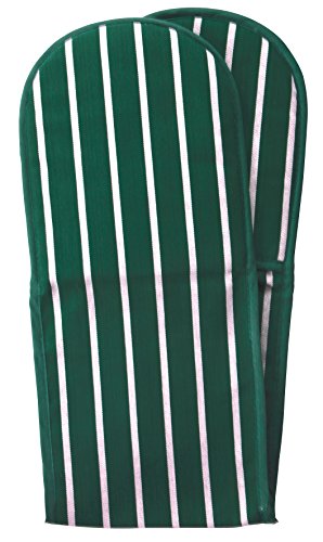 Rushbrookes Classic Butchers Stripe Double Oven Glove in Racing Green