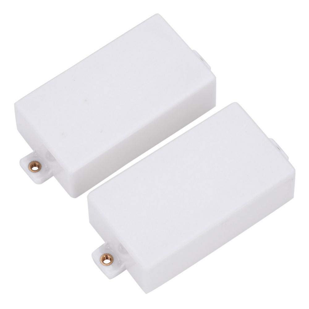 Dilwe Guitar Pickup Covers, 2 Pcs Humbucker Sealed Pickup Covers for Electric Guitar Replacement Parts (White)