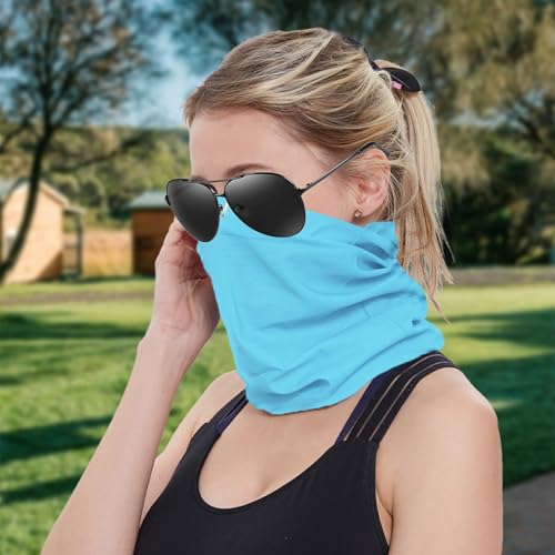 Geometric Stripe Pattern Cooling Neck Gaiter Face Mask Lightweight Sun Protection Bandana Multifunctional Outdoor Headwear3