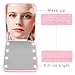 Aganmi Preppy Mini Pink Travel Compact Mirror with Light for Purses 1X/2X Magnification Small Led Portable Pocket Makeup Mirror, Trendy Christmas Birthday Gift Stocking Stuffers for Teen Girls Women