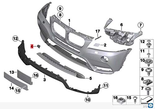 Cnupsm Front Bumper Tow Hook Primed Cover Cap 51117210474 Compatible With Bmw X3 F25 2011-2014 #TOP4