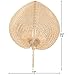 Fun Express Natural Bamboo Raffia Hand Fan Bulk Set of 12 - Premium Handheld Paper Fans for Wedding Favors for Guests | Elegant Party Decorations for Outdoor Events, Church & Bridal Shower Supplies