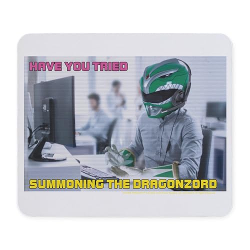 CafePress Power Rangers Summoning The Dragonzord Non-Slip Rubber Gaming Mousepad