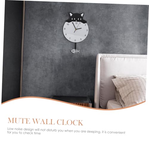 Horloge murale chat design simple cadeau idéal pour salon et maison - 6