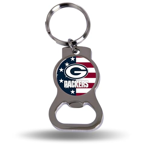 Porte-clés décapsuleur motif patriotique Green Bay Packers NFL pour cadeau