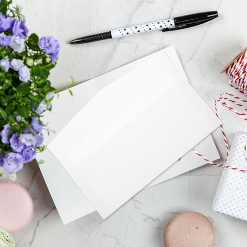 OSOLADY 20個 半透明 紙封筒 創意礼品用 グラシン調 おしゃれなレター封筒 グリーティングカード対応 祝儀袋代替に