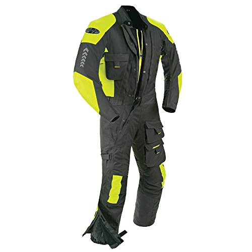 Joe Rocket 1370-4602 Survivor Men's Textile Touring Suit (Black/Hi-Viz Neon, Small)