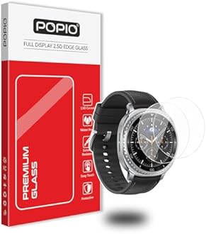 POPIO Military-Grade Gorilla Tempered Glass for Samsung Galaxy Watch 4 Classic/Watch 8 Classic (46mm) (1.4" Inch), Pack Of 2