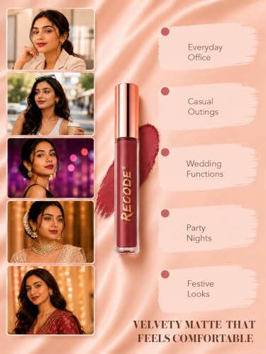 Image of Recode Clay Matte Liquid Lipsticks 2 ML x 10|Long Lasting|Waterproof|Perfect for Gifting,Wedding & Special Occasions|Smudge-proof|Infused with olive & Jojoba Oil|Travel Pack of 10