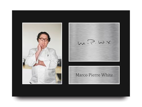 HWC Trading Marco Pierre White Regali stampati con foto autografata per Master Chef e appassionati di cucina - A4