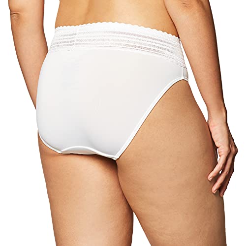 Warner's Women's No Pinching, No Problems Dig-Free Comfort Waist with Lace Microfiber Hi-Cut 5109j3