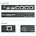 HDMI Extender Splitter 1x4 HD 4K @60Hz Over CAT5/CAT6/CAT7 Ethernet Cable–Up to 196ft-Loop Out-Equipped with IR POC and EDID