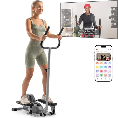 Image of JLL Elliptical Exercise Machine, Mini Elliptical Cross Trainer 2-in-1 Sit /Stand, 8-Level Magnetic Resistance, Compact Home & Office, LCD Monitor, Free Smart Fitness App, Transport Wheels