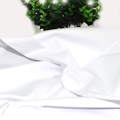 Pre-Cut Quilting Cotton Fabric White Color,Good Quality Craft Cloth,DIY for Sewing Crafting 61"