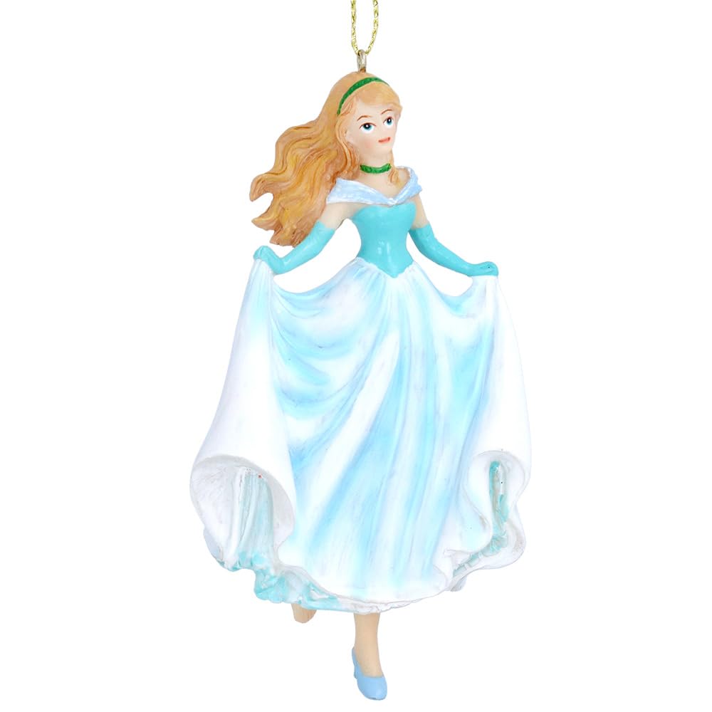 Gisela Graham Blue Resin Cinderella Christmas Decoration