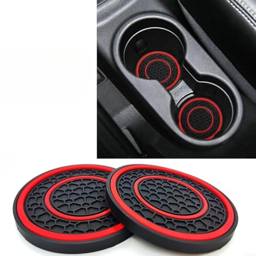 Posavasos universales para carro, 2.75 pulgadas, rojo miniatura 1