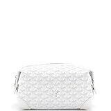 Goyard, Pre-Loved Boeing Trousse de Toilette Pouch Coated Canvas 25, White