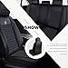 UEO ㅤ Car Seat Covers for Chevrolet Sonic 2012-2020 Nappa Leather Vehicle Seat Protector, Anti-Slip Waterproof Breathable Easy to Install, Auto Interior Accessories(5 Seats, Black&Black, Standard)