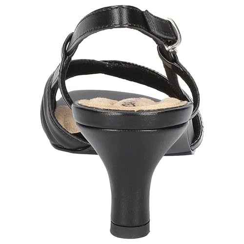 Easy Street Women's Delite Kitten Heeled Sandals, Black-Patent, 11 X-Wide by Easy Street - Used condition - Image 4