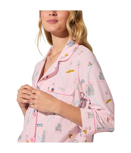 BedHead Pajamas Women's 3/4 Sleeve Classic Stretch Jersey Cropped Pj Set4