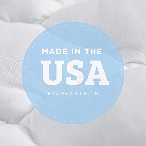 Pillowtop Mattress Topper with Fitted Skirt - Extra Plush Pad Found in Marriott Hotels - Made in The USA, Twin Size - Thumbnail 6