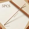 Therwen 5 Pcs Pure Copper Round Rod 11.8 Inch Length Bare Metal Solid Copper Rod Lathe Bar Stock for Crafts (0.12 Inch/ 3 mm in Diameter) #1
