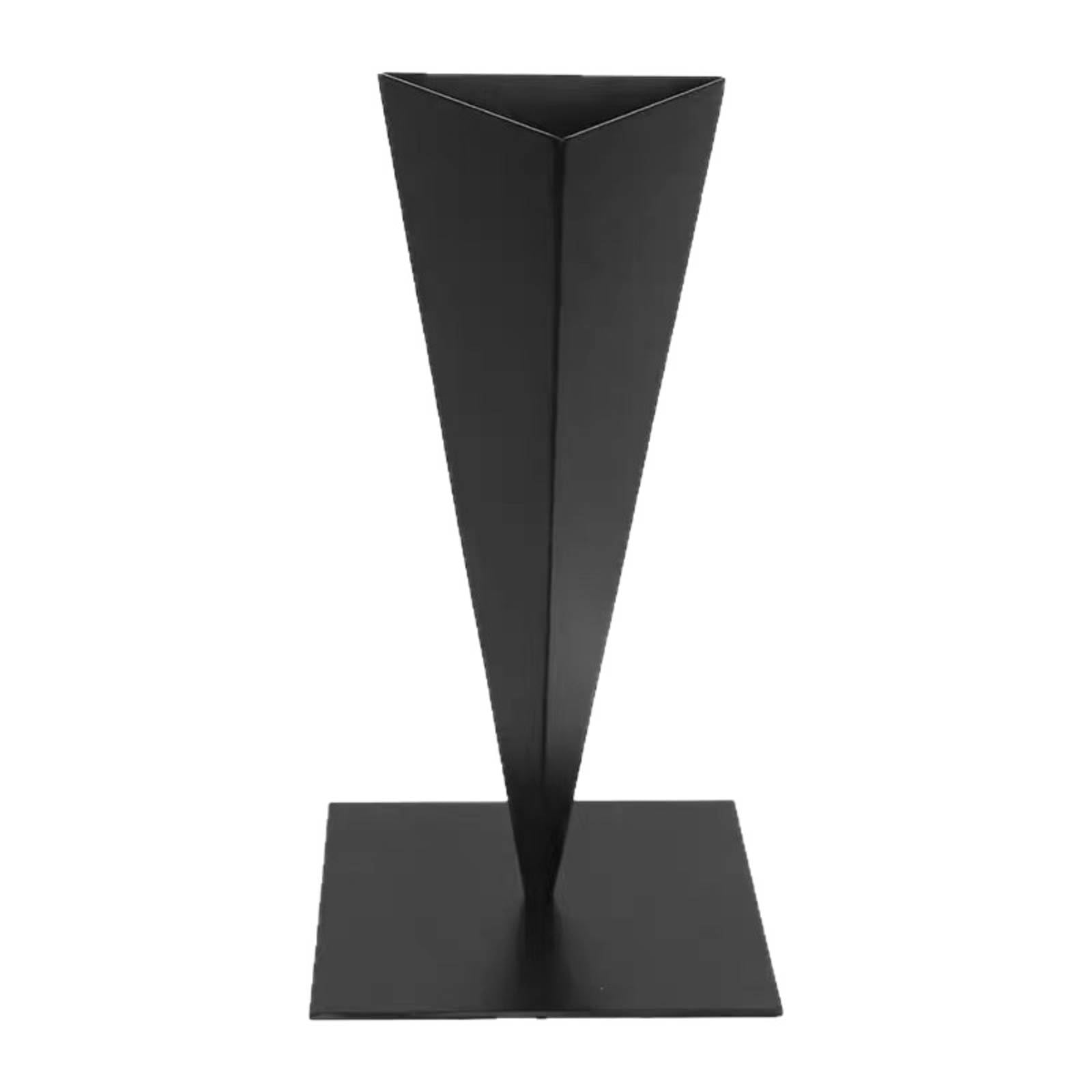 Contenedor Decorativo Jarrón Florero Recipiente Soporte Diseño Moderno Geométrico con Base Cuadrada Lisa y Cuerpo Hierro Estable para Arreglos