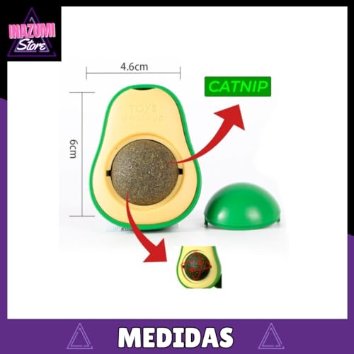 Kit 2 Brinquedo Para Gatos Com Catnip Erva do Gato Natural Abacate Bola de Lamber