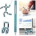 Jopstacext Fidget Pen, Cool Toys Pen Decompression Magnetic Metal Pen, Desk Toys Multifunctional Deformable Writing Pen, Basket Stuffers Gadgets Gift for Kids Adults (Blue)